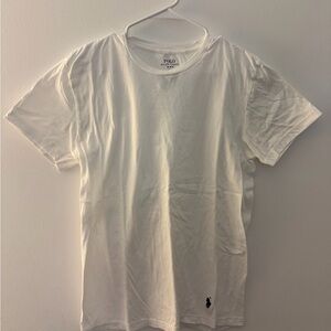 Polo by Ralph Lauren White Crew Neck Tee with Embroidered Pony